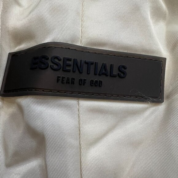 Fear of God Essentials Nylon Track Pants, Cream, Elastic Waistband Adjustable S - Picture 2 of 13